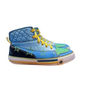 Rare Shmack Crowbar High Top Blue Lime Y2K Streetwear Shoes Men's‎ 8.5